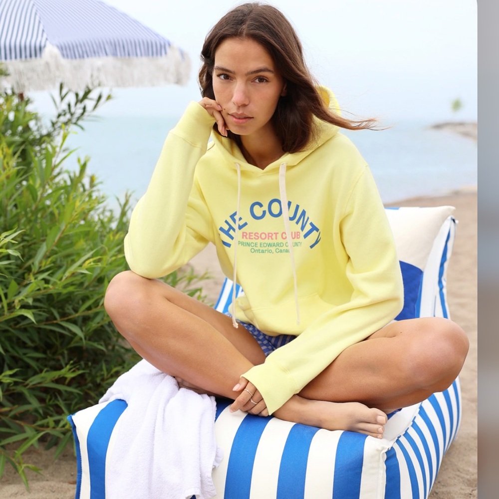 Yellow Hoodie with Graphic Print
